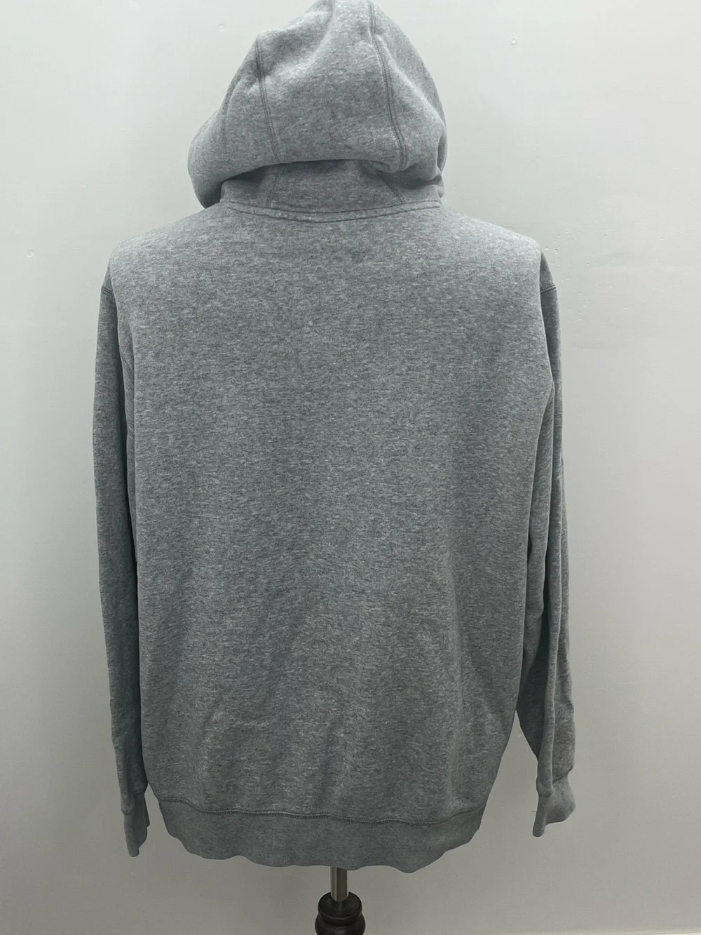 Nike Mens Gray Orange Blue Swoosh Chenille Embroidered Logo Pullover Hoodie  XL